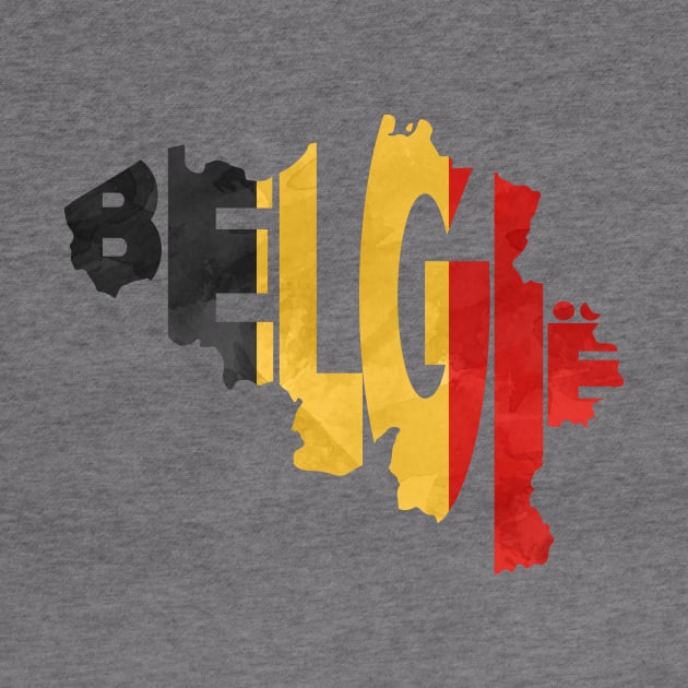 Belgium Typo Map by inspirowl